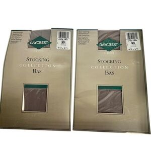 2 Pair Baycrest Stockings Size Average - 10 - Hosiery Grey Vintage NOS Nylons